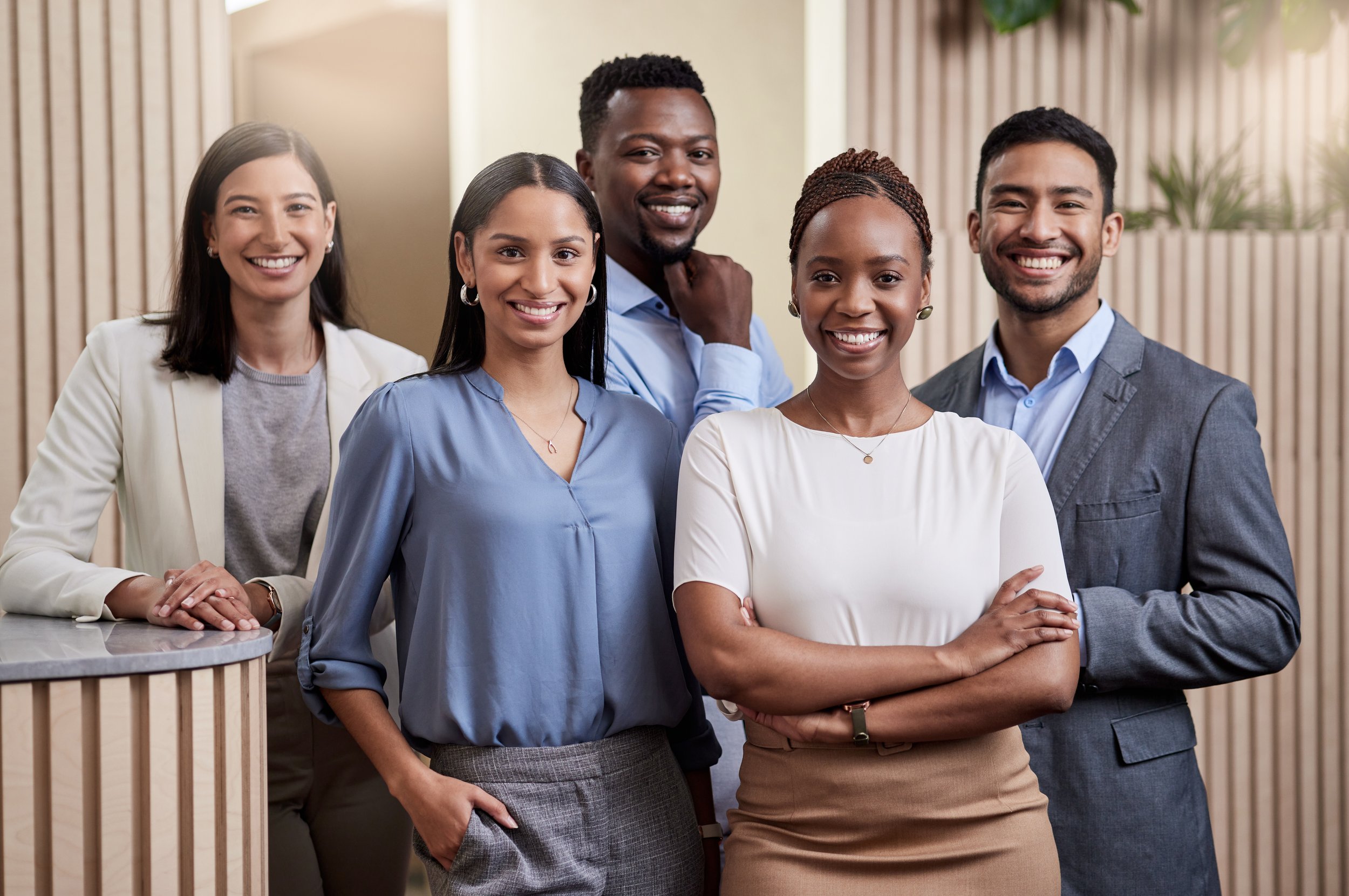 Workforce of diverse professionals